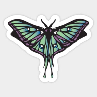 Lunar Moth Sticker